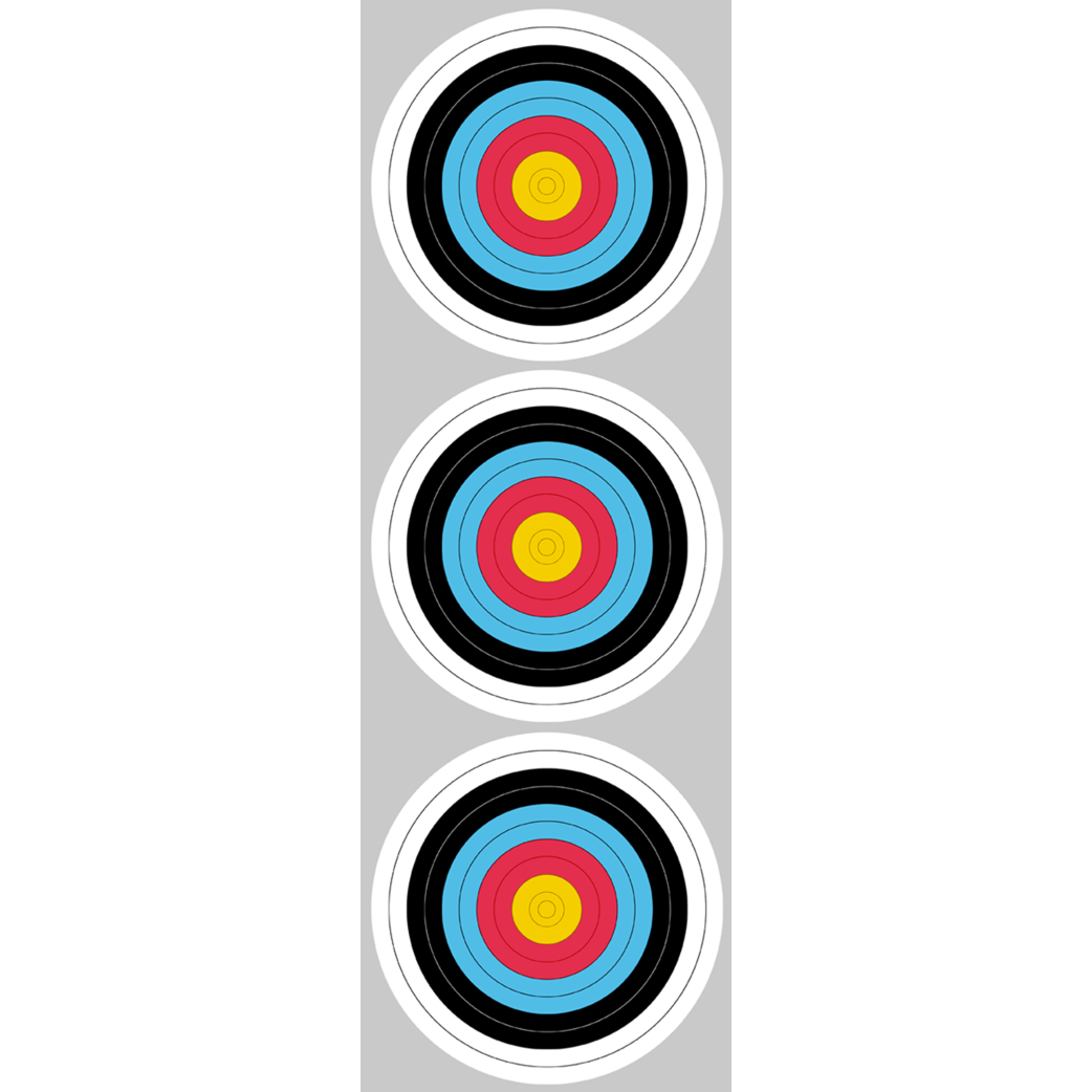 Cible colorée (3 de 10cm) - Sticker/autocollant