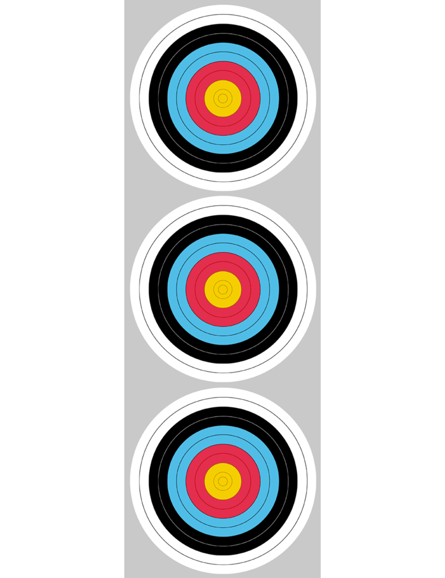 Cible colorée (3 de 10cm) - Sticker/autocollant Cible colorée (3 de 10cm) - Sticker/autocollant