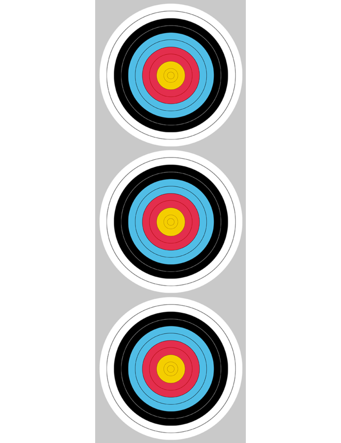 Cible colorée (3 de 10cm) - Sticker/autocollant