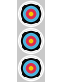 Cible colorée (3 de 10cm) - Sticker/autocollant
