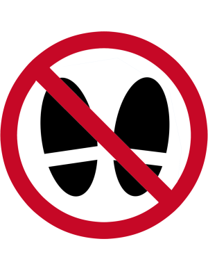 Interdit de monter ou marcher à cet endroit - 20cm - Sticker/autocollant