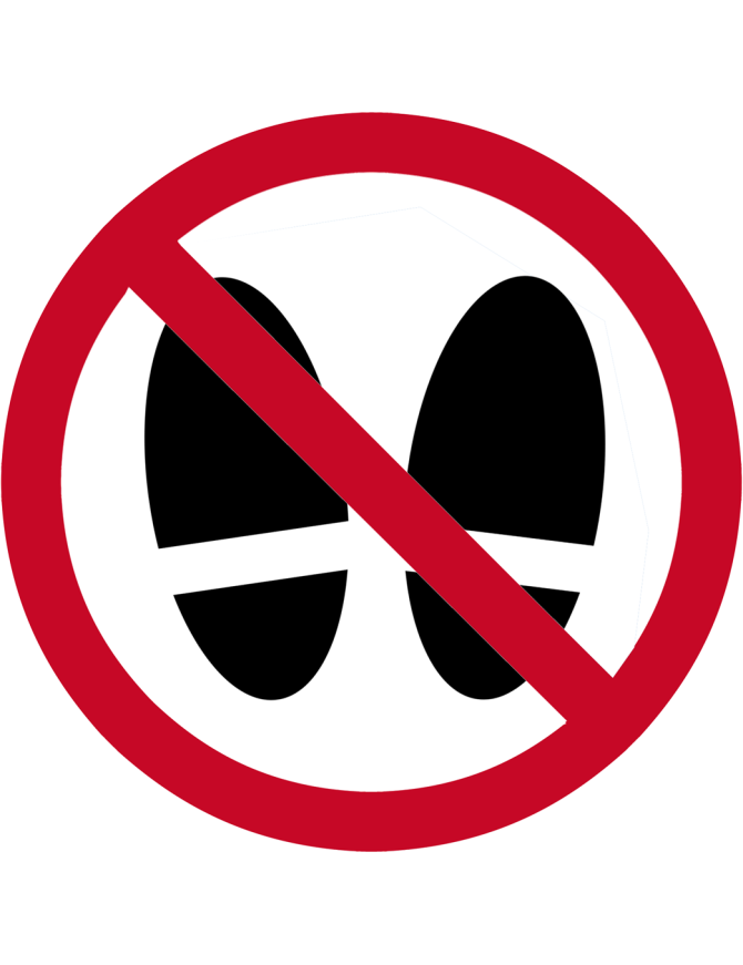 Interdit de monter ou marcher à cet endroit - 15cm - Sticker/autocollant