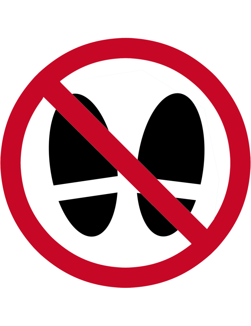 Interdit de monter ou marcher à cet endroit - 10cm - Sticker/autocollant