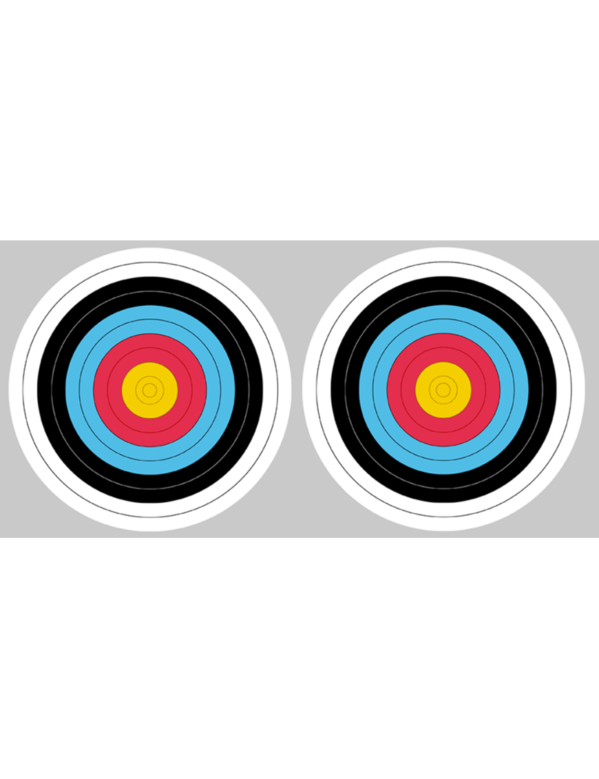 Cible colorée (2 fois 10cm) - Sticker/autocollant