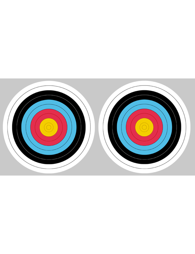 Cible colorée (2 fois 10cm) - Sticker/autocollant