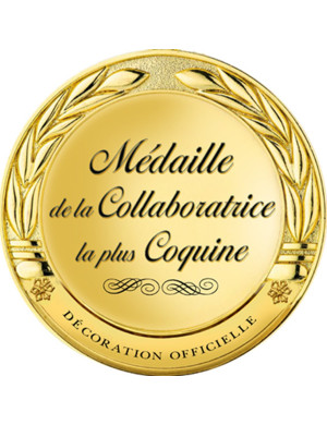 Médaille collaboratrice coquine - 20x20cm - Sticker/autocollant