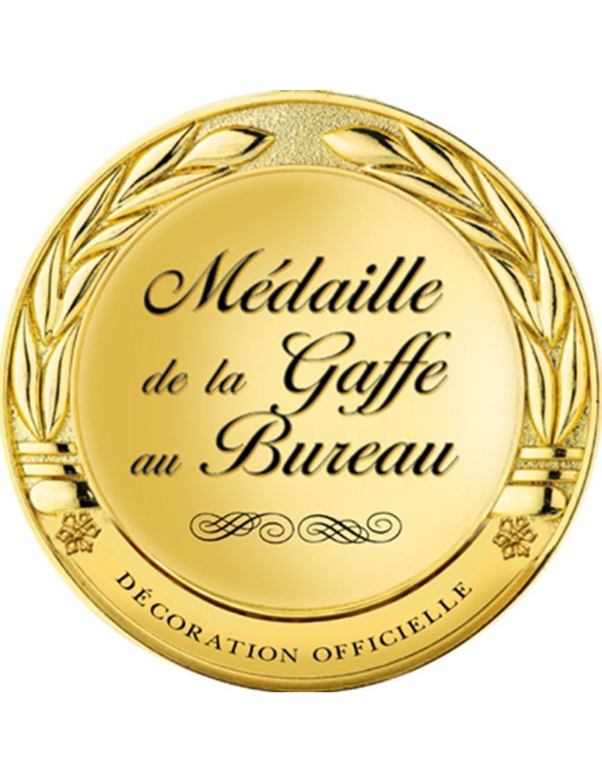 Médaille de la gaffe au bureau - 20x20cm - Sticker/autocollant Médaille de la gaffe au bureau - 20x20cm - Sticker/autocollant
