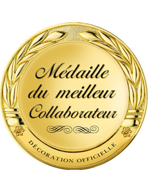 Médaille du meilleur collaborateur (20x20cm) - Sticker/autocollant