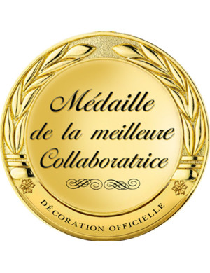 Médaille de la meilleure collaboratrice (20x20cm) - Sticker/autocollant