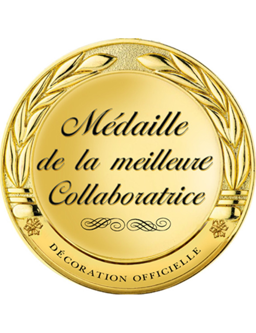 Médaille de la meilleure collaboratrice (20x20cm) - Sticker/autocollant
