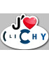 j'aime Clichy - 5x3.7cm - Sticker/autocollant