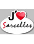 j'aime Sarcelles - 15x11cm - Sticker/autocollant