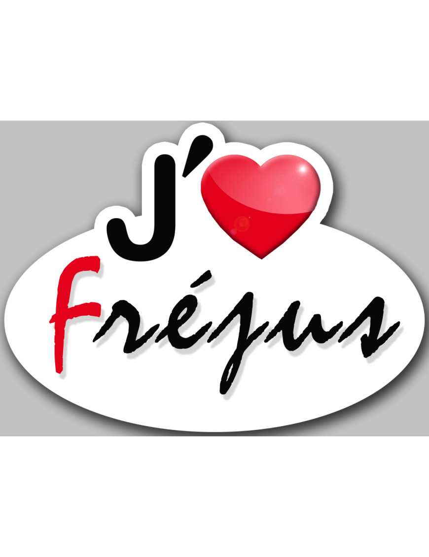 j'aime Fréjus - 15x11cm - Sticker/autocollant