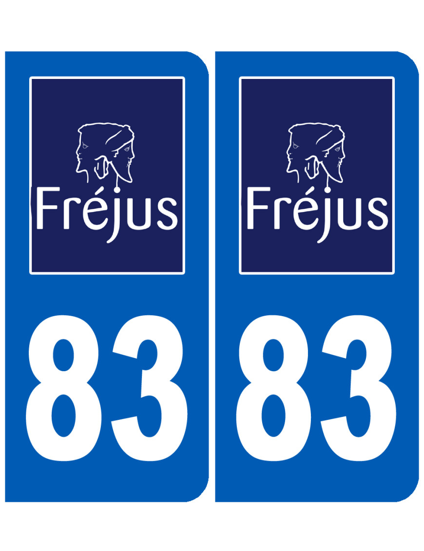 immatriculation 83 Fréjus - Sticker/autocollant