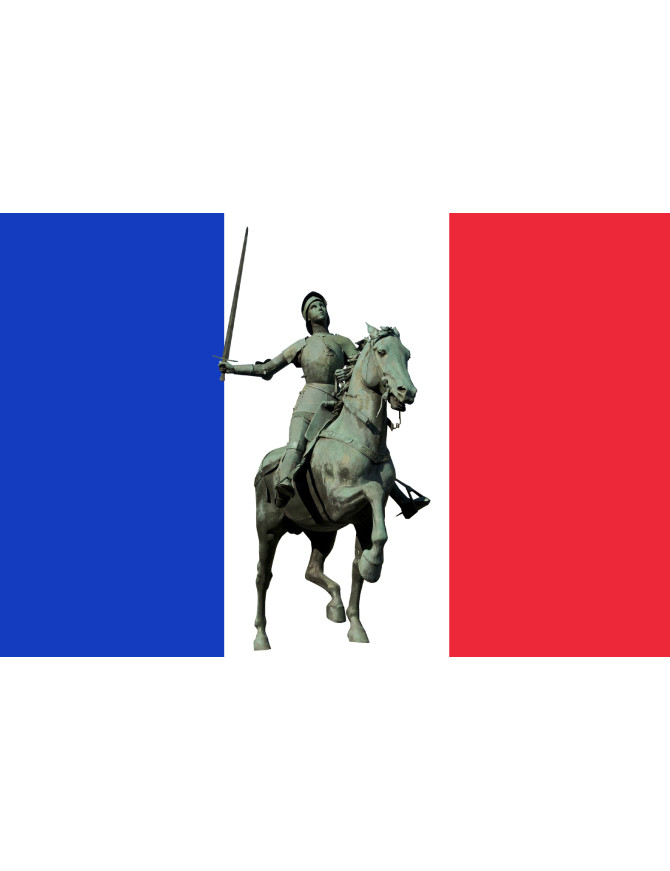 Drapeau Jeanne d'Arc - 5x3.3cm - Sticker/autocollant