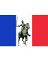 Drapeau Jeanne d'Arc - 5x3.3cm - Sticker/autocollant