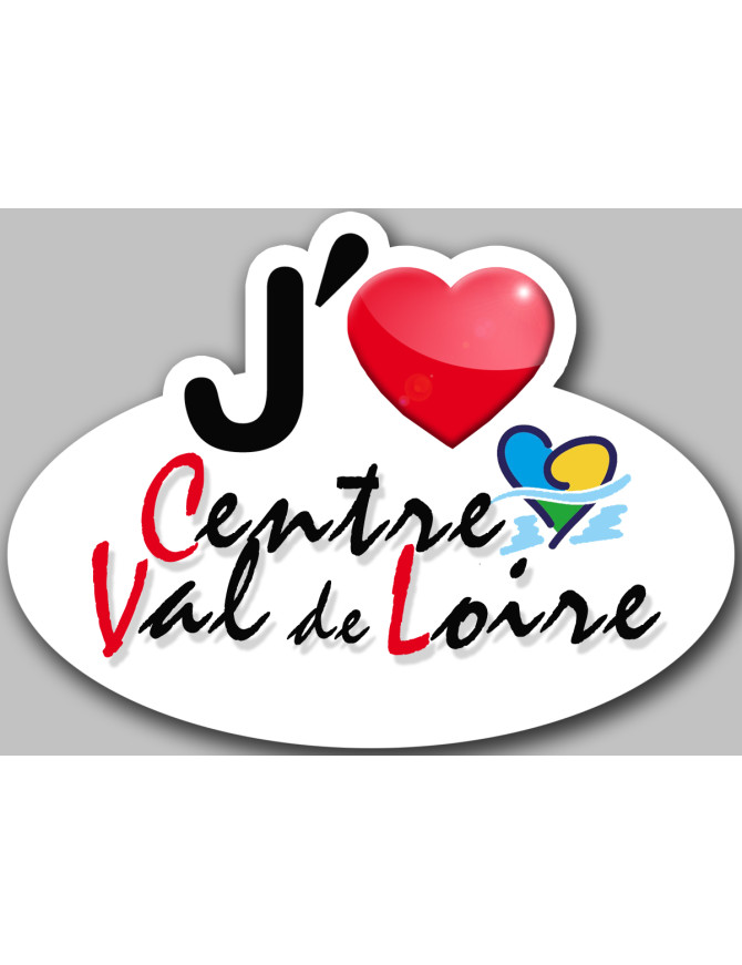 j'aime le Centre Val de Loire - 15x11cm - Sticker/autocollant