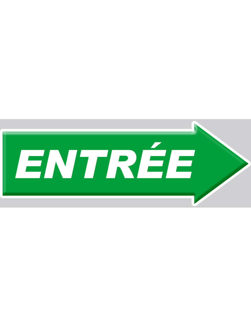 Entrée flèche droite (29,7x10cm) - Sticker/autocollant