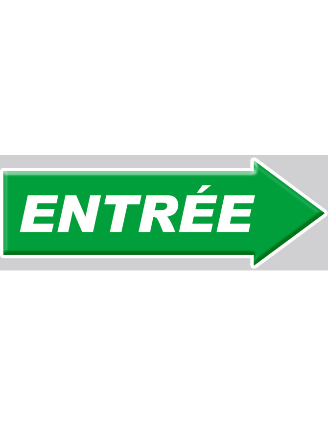 Entrée flèche droite (29,7x10cm) - Sticker/autocollant