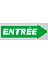 Entrée flèche droite (29,7x10cm) - Sticker/autocollant