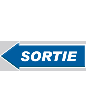Sortie flèche gauche (21x7.2cm) - Sticker / autocollant
