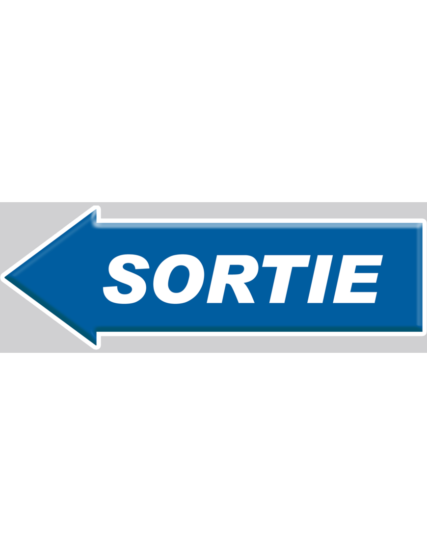 Sortie flèche gauche (21x7.2cm) - Sticker / autocollant