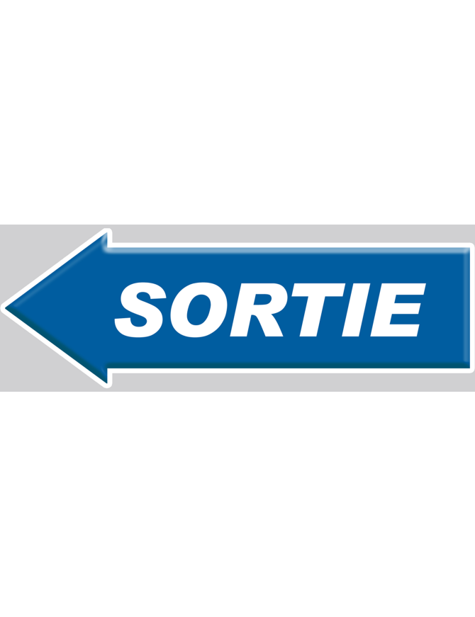 Sortie flèche gauche (21x7.2cm) - Sticker / autocollant