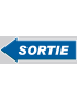 Sortie flèche gauche (21x7.2cm) - Sticker / autocollant