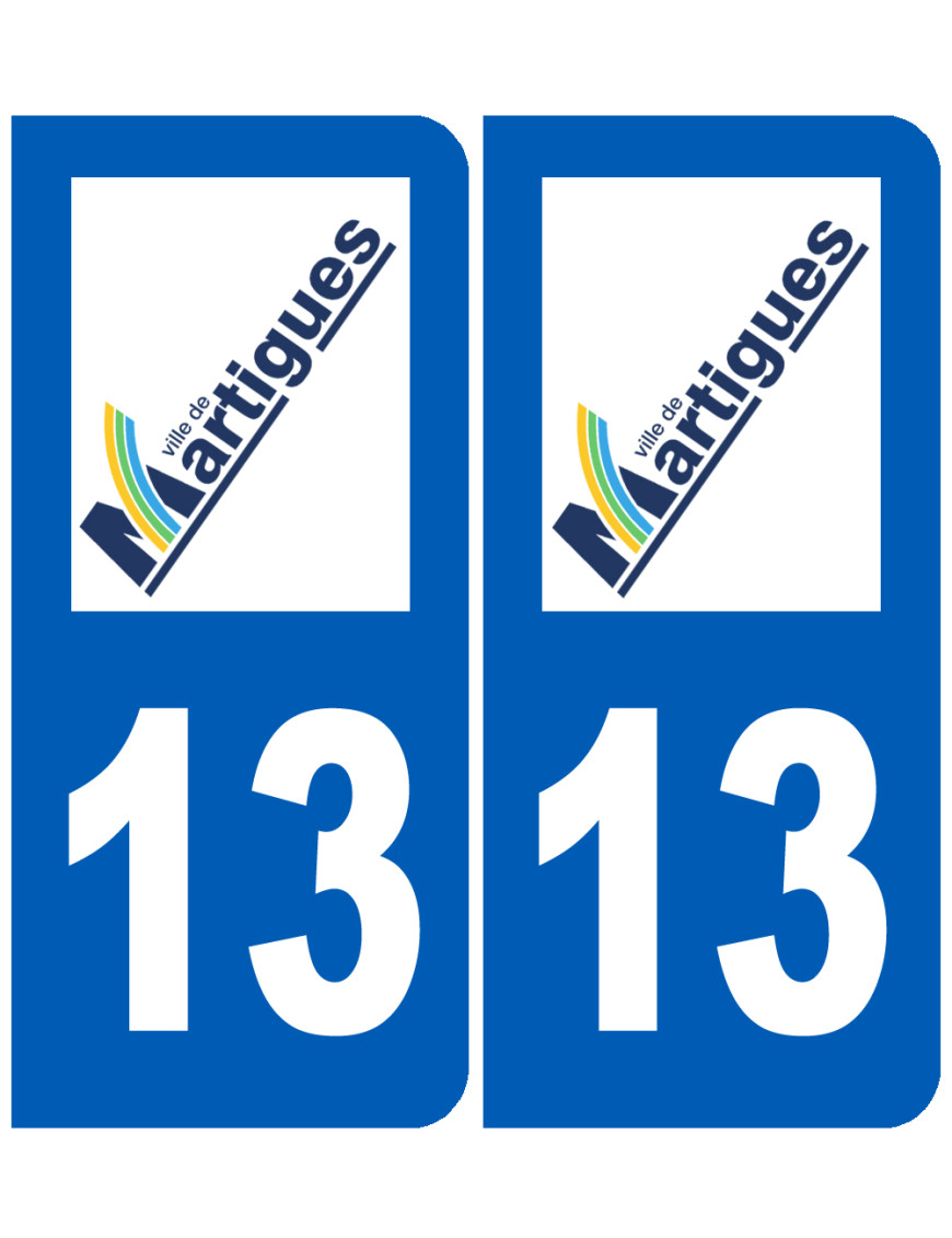 immatriculation 13 Martigues - Sticker/autocollant