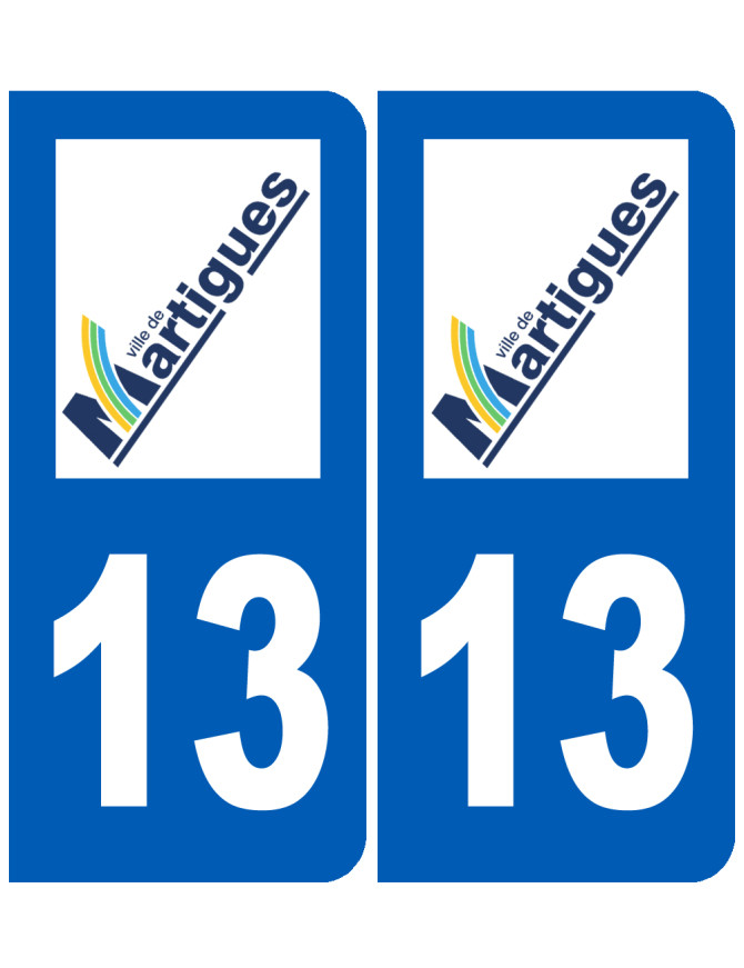 immatriculation 13 Martigues - Sticker/autocollant