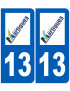 immatriculation 13 Martigues - Sticker/autocollant