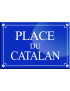 Place du Catalan - 20x13,2 cm - Sticker/autocollant