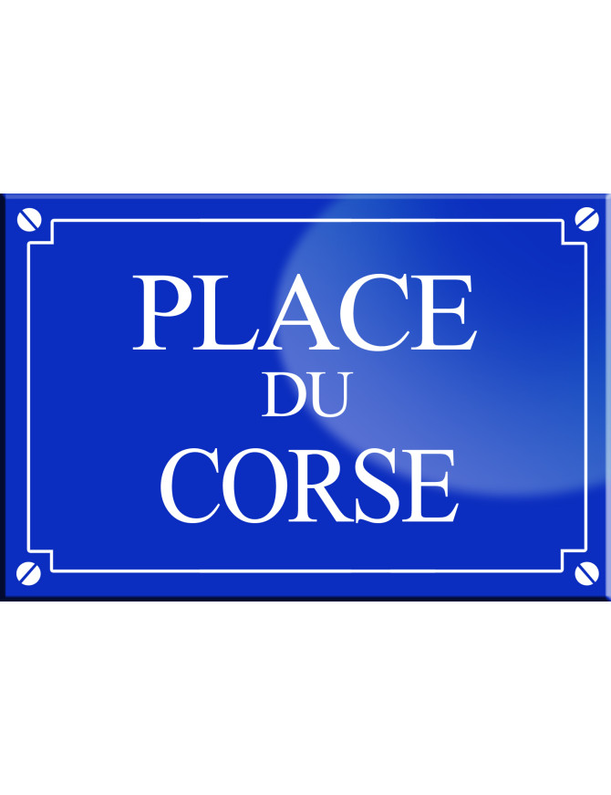 Place du Corse - 20x13,2 cm - Sticker/autocollant