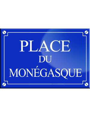 Place du Monégasque - 20x13,2 cm - Sticker/autocollant