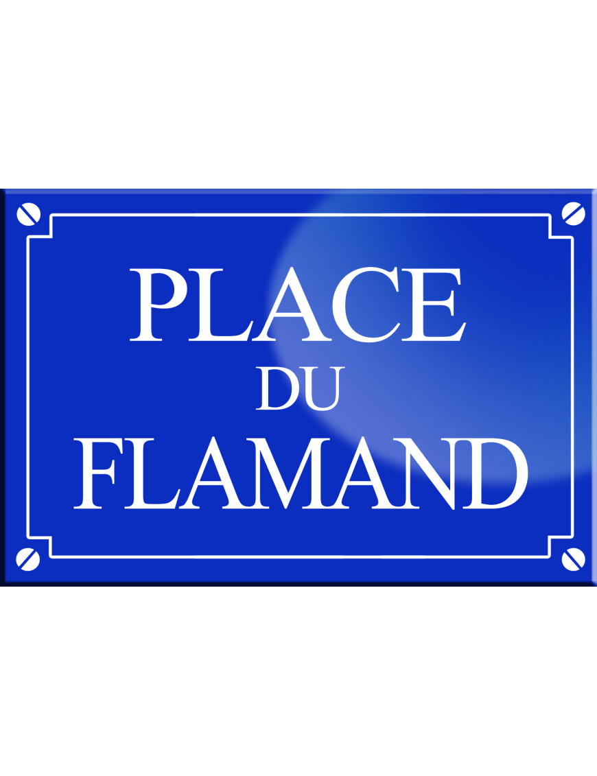 Place du Flamand - 20x13,2 cm - Sticker/autocollant