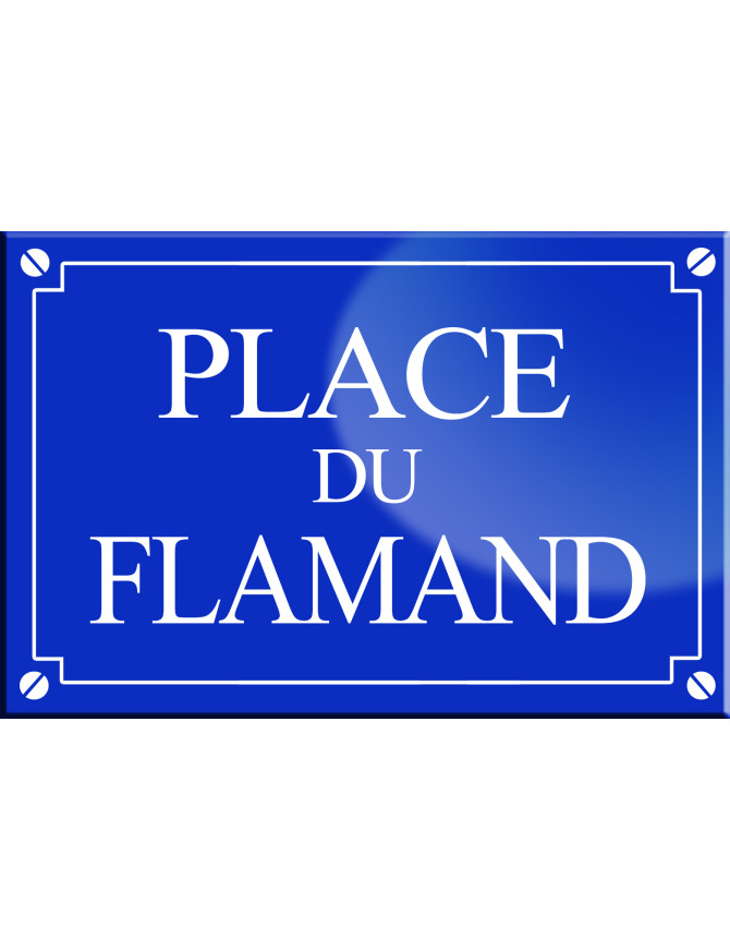 Place du Flamand - 20x13,2 cm - Sticker/autocollant