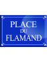 Place du Flamand - 20x13,2 cm - Sticker/autocollant