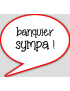 banquier sympa - 15x13.5cm - sticker/autocollant