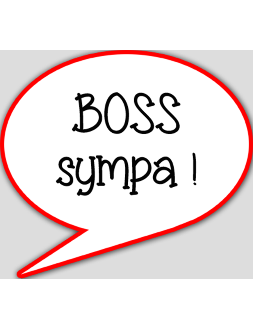 Boss sympa (15x13.5cm) - sticker/autocollant
