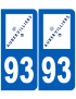 immatriculation Aubervilliers 93 - Sticker/autocollant