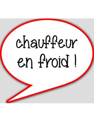 Chauffeur en froid (10x9cm) - sticker/autocollant