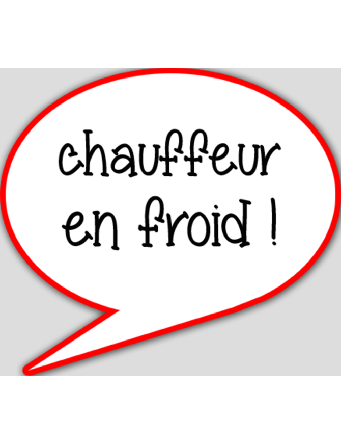 Chauffeur en froid (10x9cm) - sticker/autocollant