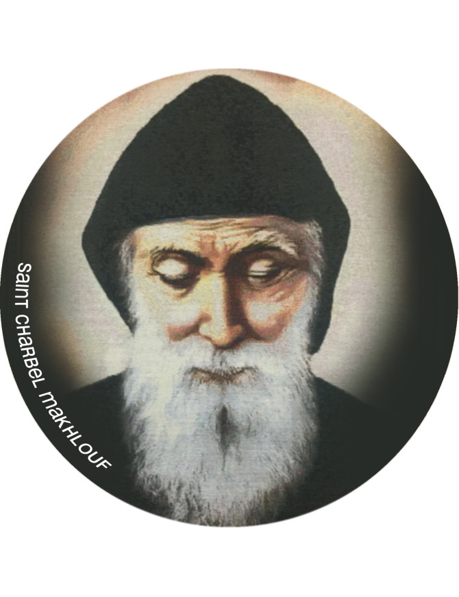 Saint Charbel Makhlouf (5x5cm) - Sticker/autocollant