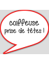 Coiffeuse prise de tête (15x13.5cm) - sticker/autocollant