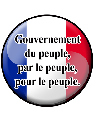 Pour le peuple par le peuple - 10cm - Sticker/autocollant
