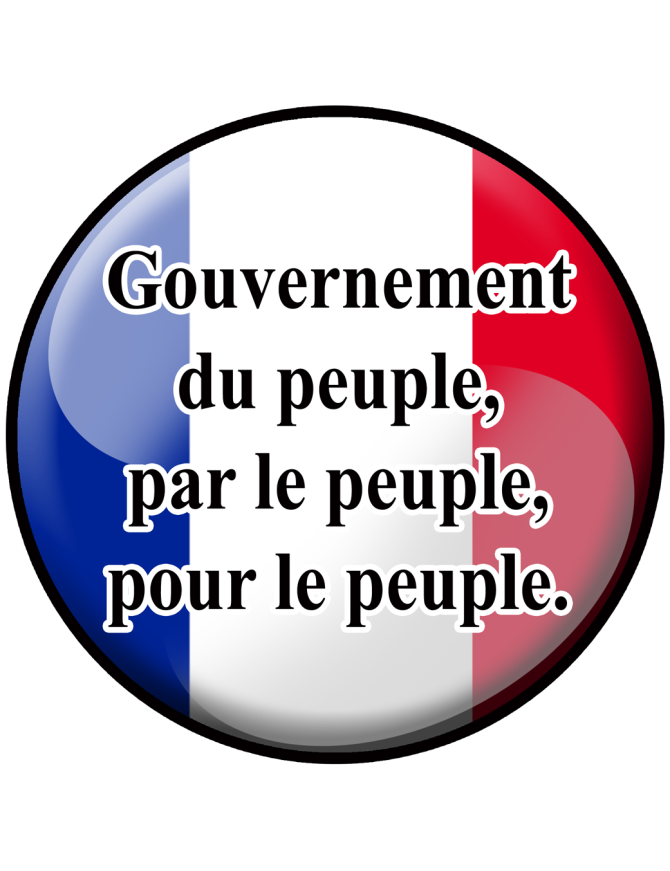 Pour le peuple par le peuple - 10cm - Sticker/autocollant