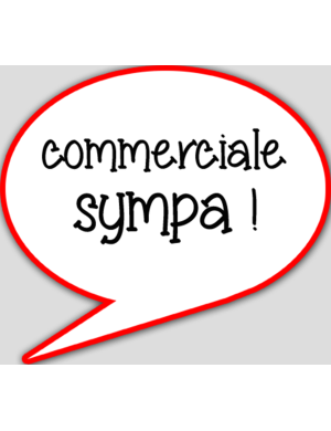 Commerciale sympa (10x9cm) - sticker/autocollant