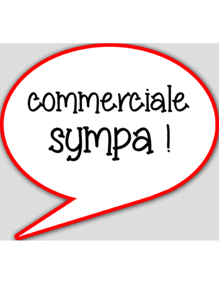 Commerciale sympa (10x9cm) - sticker/autocollant