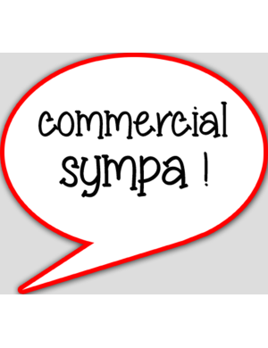 Commercial sympa (15x13.5cm) - sticker/autocollant