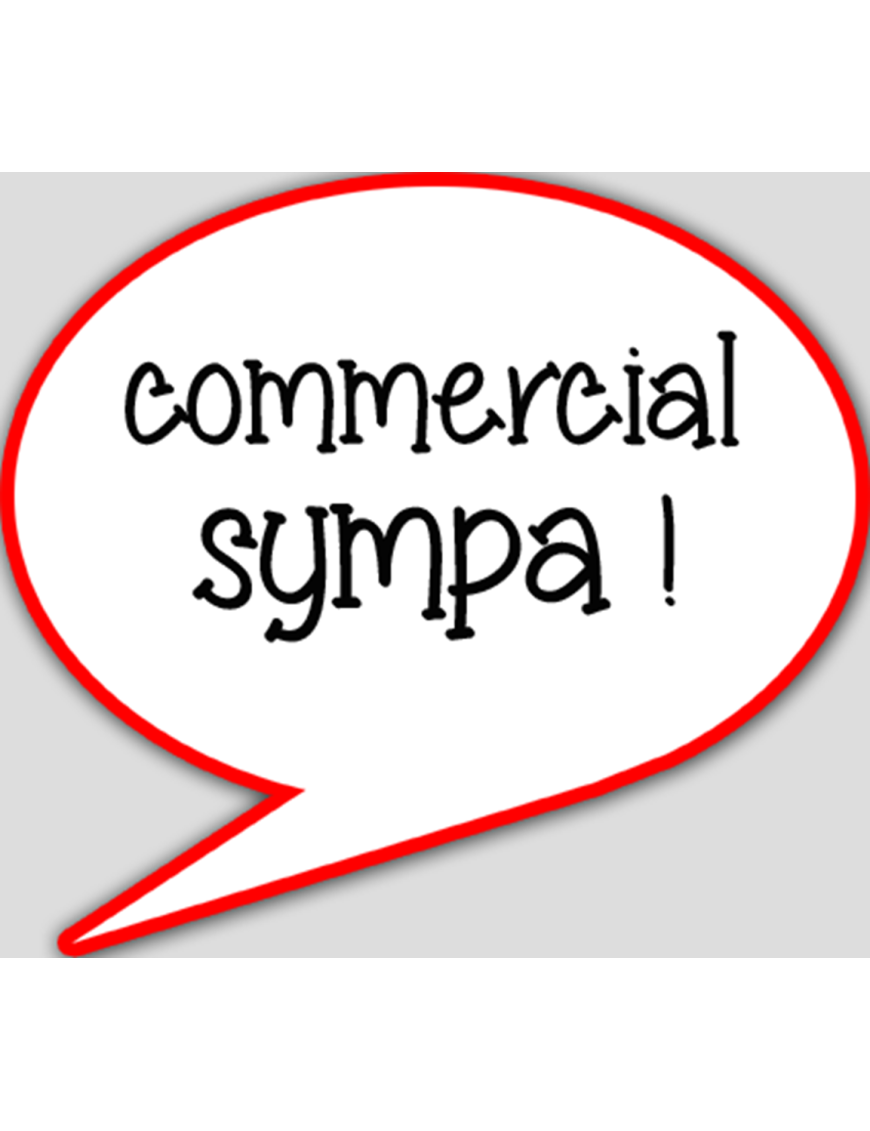 Commercial sympa (15x13.5cm) - sticker/autocollant